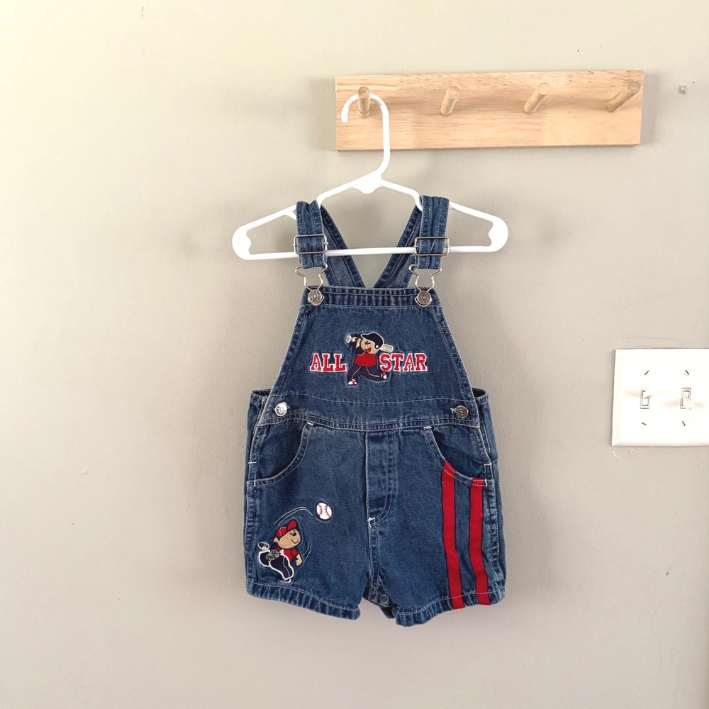 18M vintage denim shortalls
